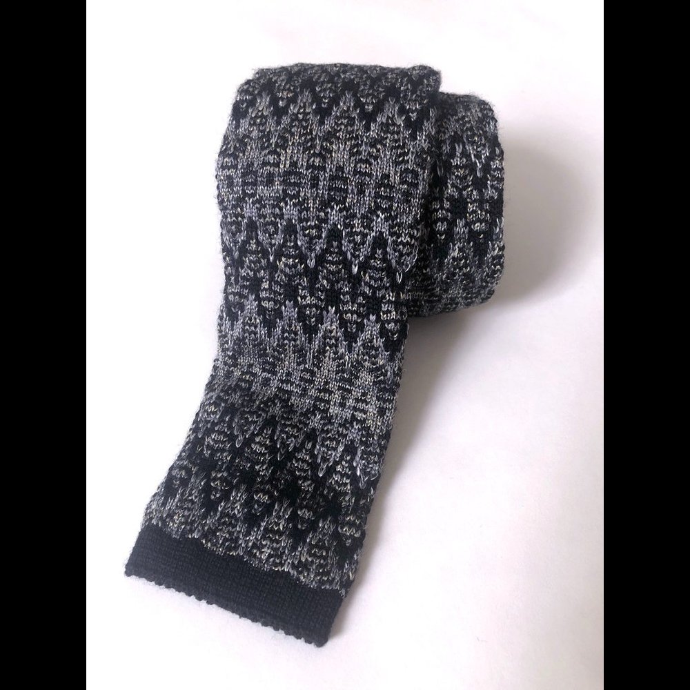 Missoni Grayscale Knitted Tie